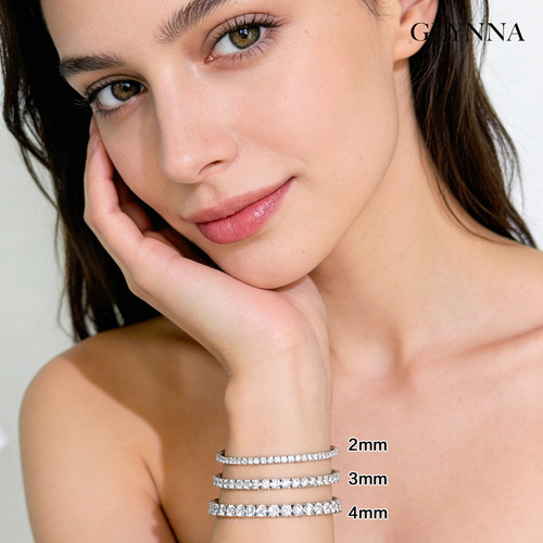 BLACKPINK网球手链满钻镀18k铂金轻奢高级感生日礼物送女友闺蜜 - 图2