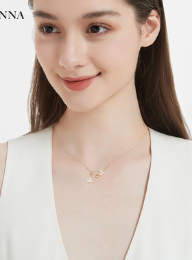 你是我的幸运牌爱心梅花项链