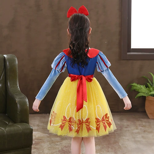 Демисезонное желтое вечернее платье, наряд маленькой принцессы для принцессы, детская флисовая юбка, (в наличии на складе), в корейском стиле, 3-12 лет