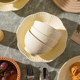 Four machines can enter the house with flower relief bowls and plates
