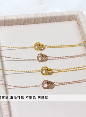 洗澡不用新款钛钢罗马镶钻锆石