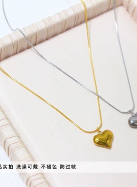 洗澡不用新款钢保色立体蛇骨链