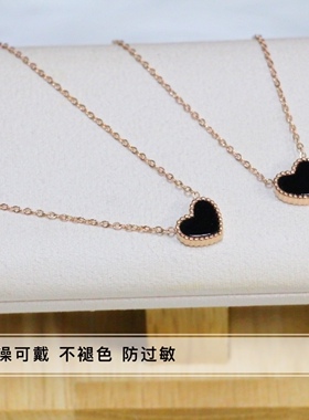 洗澡不用钛钢掉色简约金锁骨链