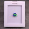 Australian Lightning Ridge natural high-bright blue-green color black opal bare stone ring surface can be customized with inlaid ring pendant