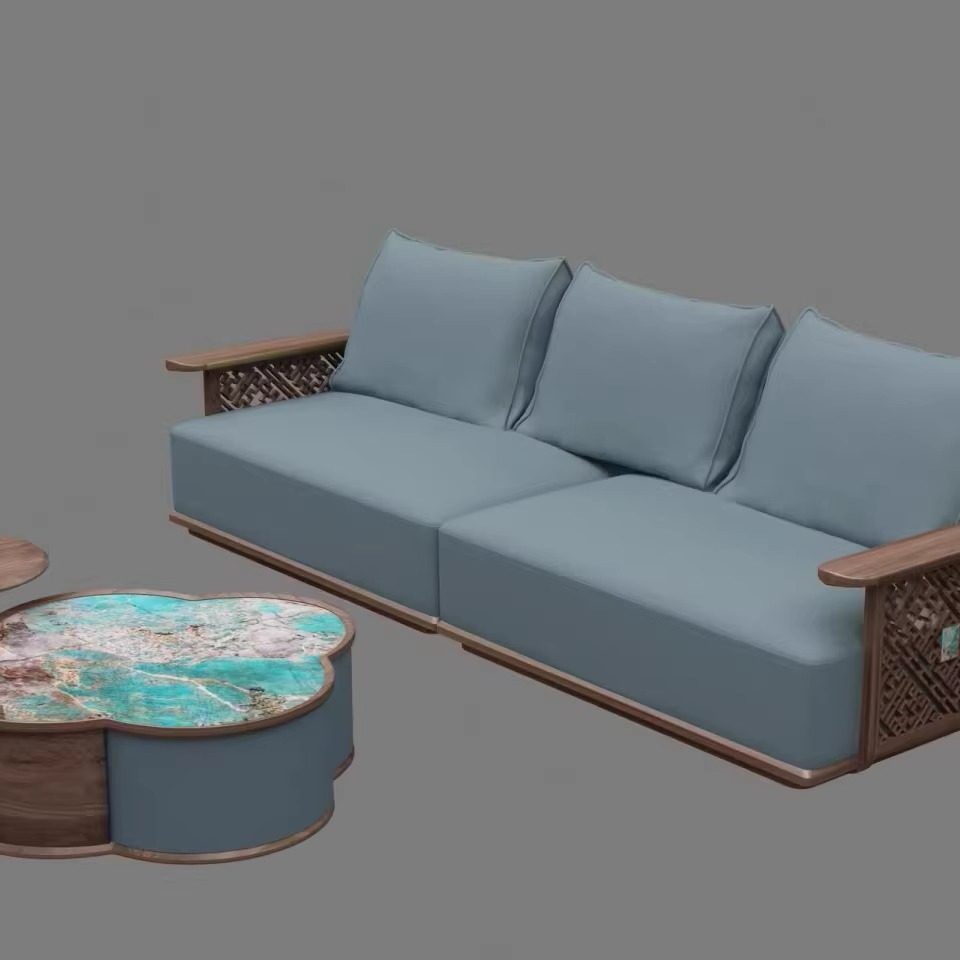 宋式美学黑胡桃木多人直排沙发设计师同款办公室大堂高端定制家具,淘宝优惠券,粉丝福利购,淘宝优惠卷