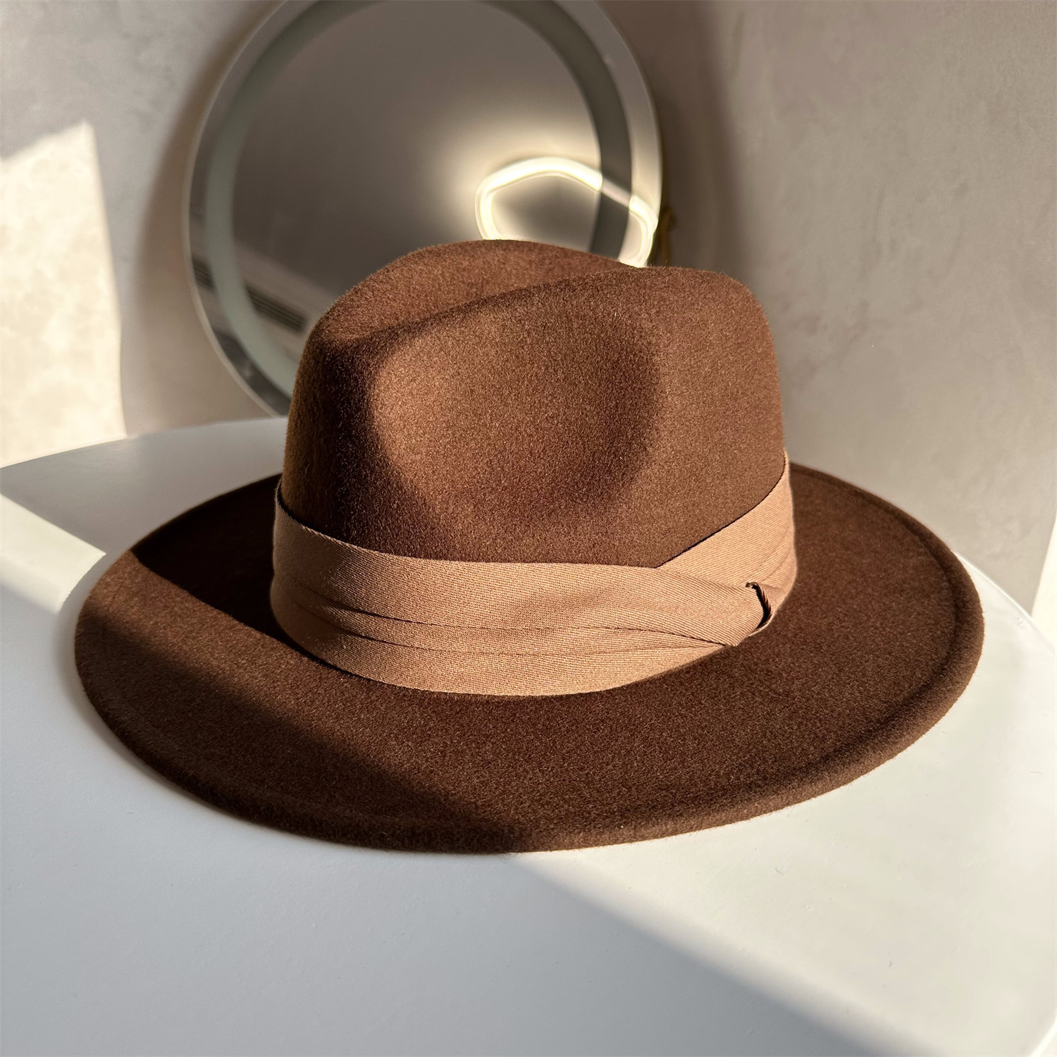 洋气咖啡色羊毛呢礼帽女秋冬复古英伦帽韩版百搭休闲毛呢爵士帽男,淘宝优惠券,粉丝福利购,淘宝优惠卷