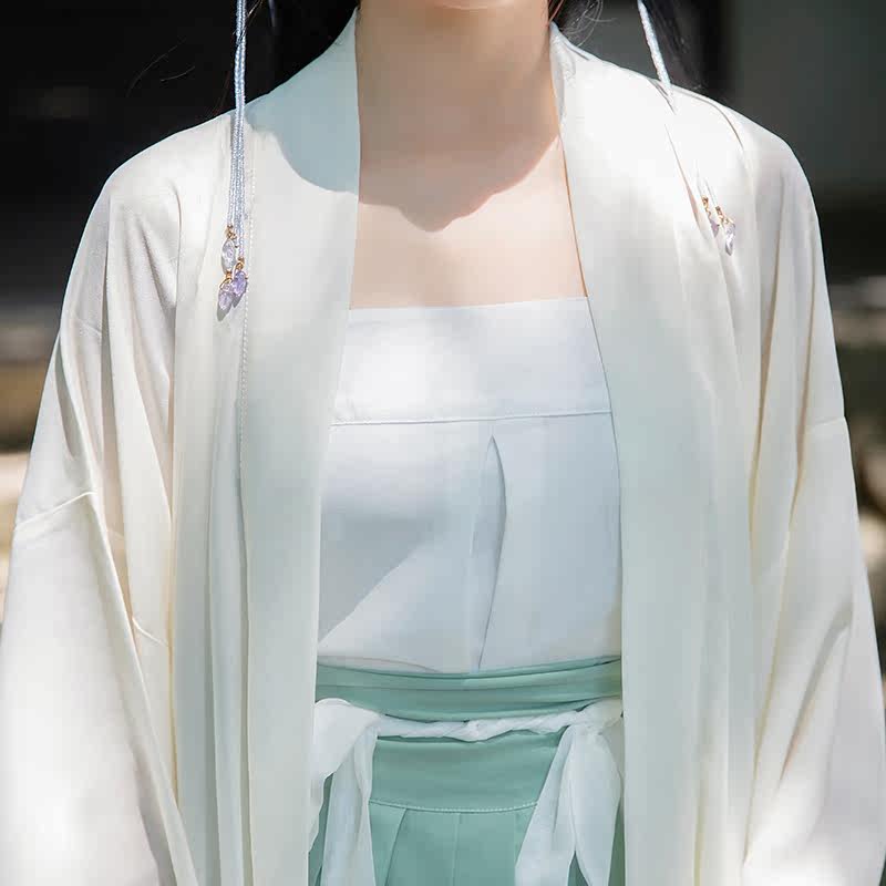 泽望夏季仙气中国风齐腰长褙子汉服 泽望汉服