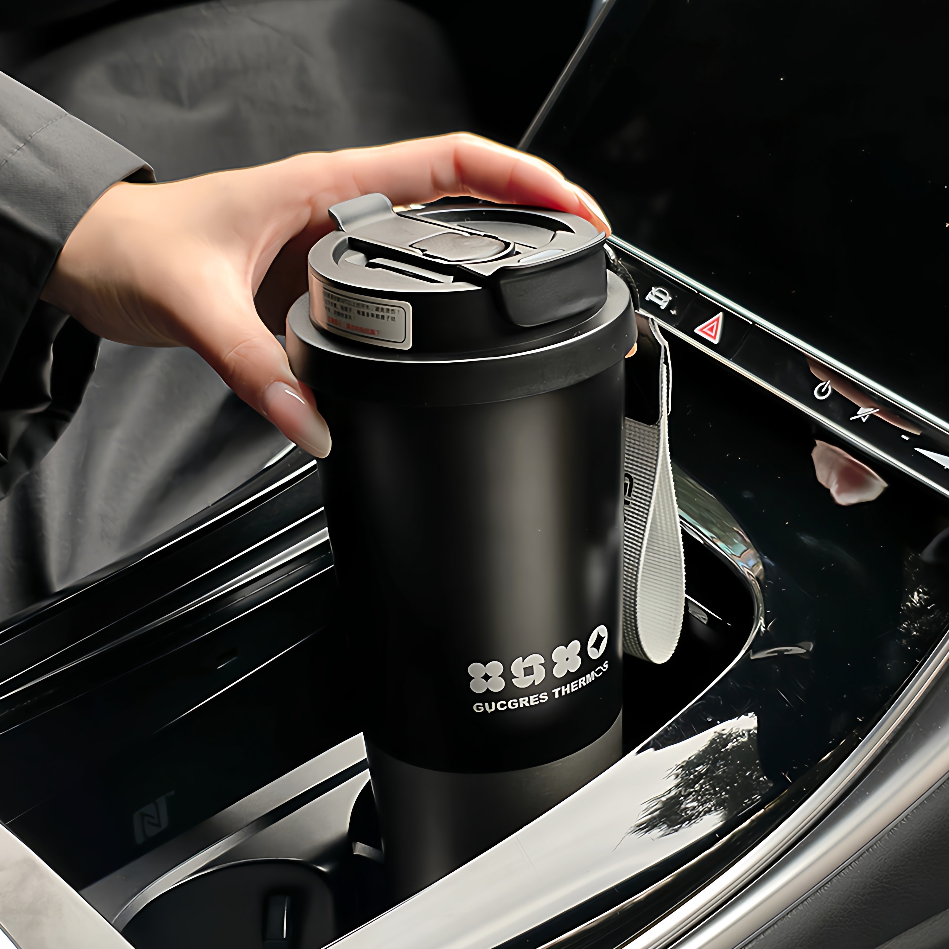 高级感保温杯男士2025新款车载水杯316不锈钢吸管杯子外带随手杯,淘宝优惠券,粉丝福利购,淘宝优惠卷