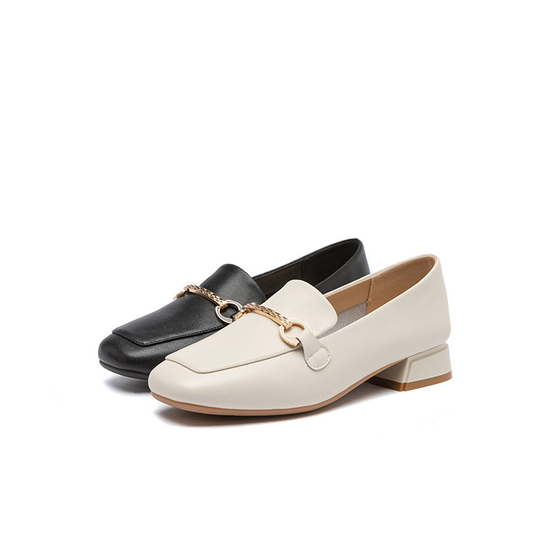 红蜻蜓乐福鞋春秋季秋季一脚蹬休闲金属扣皮鞋女通勤职业女单鞋,淘宝优惠券,粉丝福利购,淘宝优惠卷