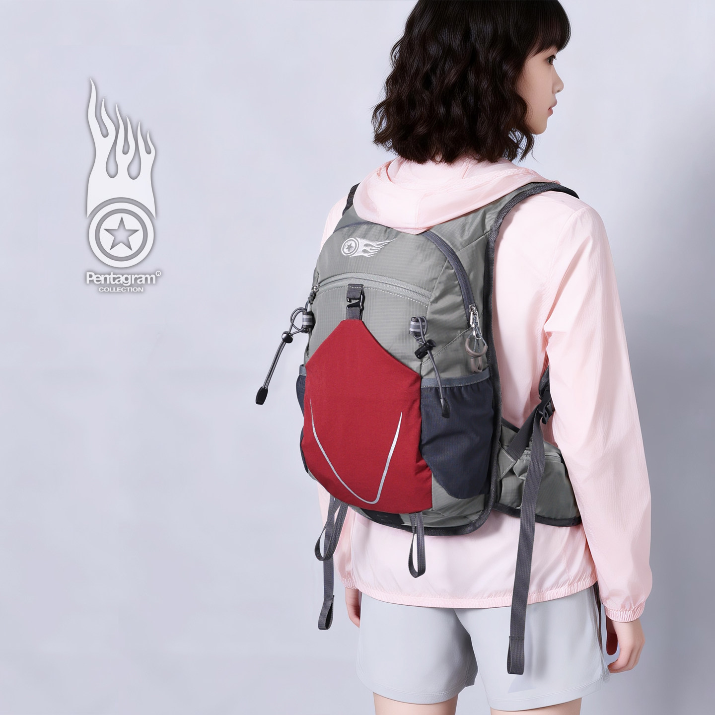 五角星户外骑行徒步登山包男女轻便爬山装备背包运动旅游双肩包