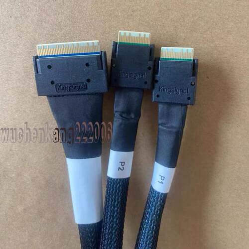全新内置1分2 SlimSAS  SFF-8654 8i转4i 服务器背板RAID卡数据线 - 图0