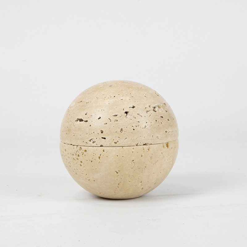 侘寂风米白洞天然大理石圆球香熏炉艾灸香炉瑜伽茶桌面样板间摆件,淘宝优惠券,粉丝福利购,淘宝优惠卷