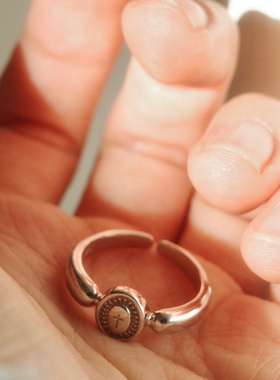 Heymen黑门真光十字架银戒指