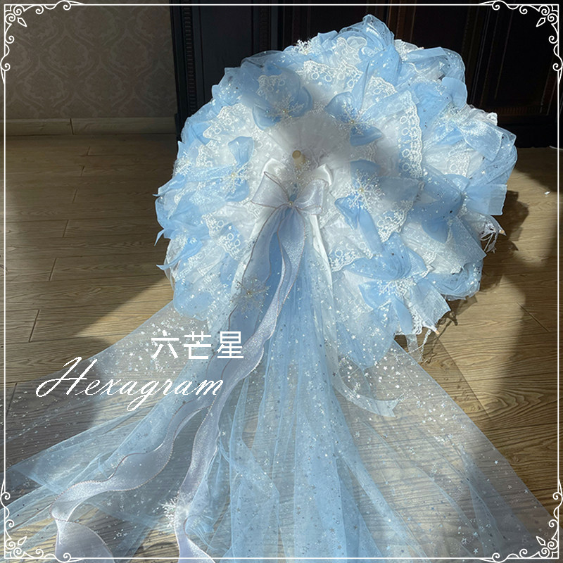 zj浮光万象六芒星原创lolita手作花嫁伞雪花仙蒂瑞拉蕾丝茶会lo伞,淘宝优惠券,粉丝福利购,淘宝优惠卷