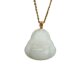 Natural Hetian Jade Pendant White Jade 18k Gold Inlaid Buddha Necklace New Year Gift High-end Buddha Pendant
