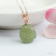 S925 silver inlaid natural Hetian jade pendant lake green cat claw necklace female cat claw pendant original design women's model
