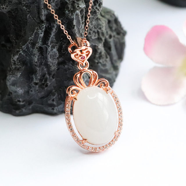 Natural Hetian Jade Pendant, Smoked Purple Pigeon Egg Jade Jewelry, High-end Ethnic Style Fashion Gift for Women