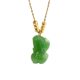 S925 silver inlaid natural Hetian jade pendant 18k gold beads jasper Pixiu sweater chain gift for girlfriend chrysoprase