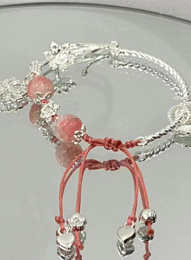 新中式半镯竹节蝴蝶手链女国风手饰高颜值学生古风小众高级感手串