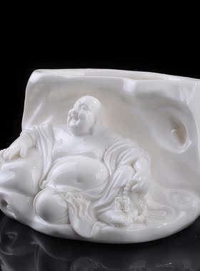 弥勒佛书房笔筒名家风德化陶瓷