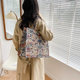 가벼운 복고 기질 통근 토트백 2024 새로운 국가 트렌드 민족 스타일의 꽃무늬 핸드백 시크한 패션 대형 가방