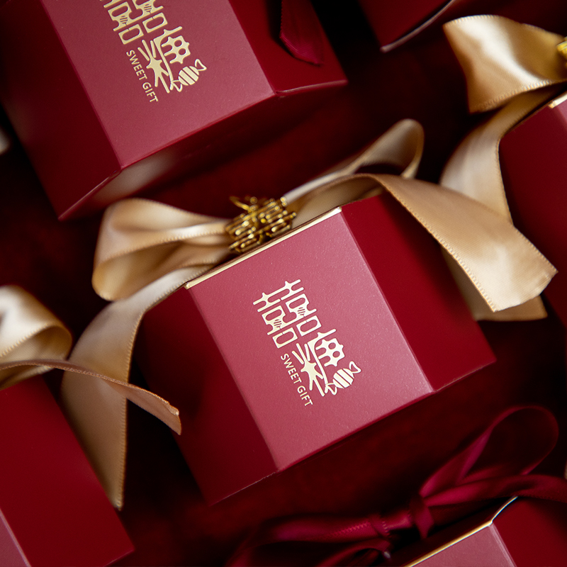 2025新款糖盒结婚喜糖盒子婚礼高级感满月糖果盒喜糖礼盒空盒纸盒 - 图1