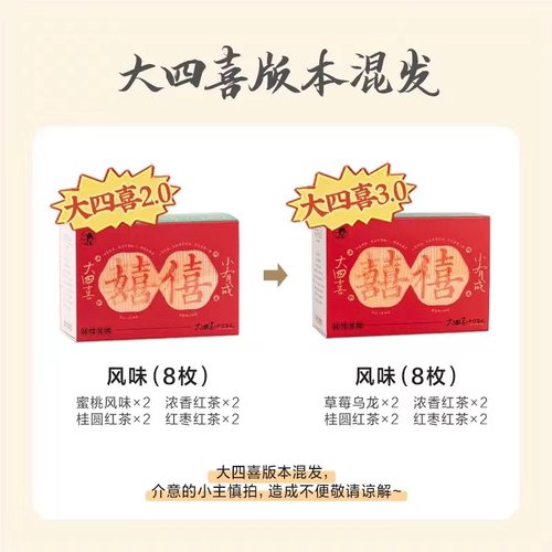 茶颜悦色大四喜茶包伴手礼手信茶礼4盒2024李佳琦官方旗舰冷泡茶 - 图0