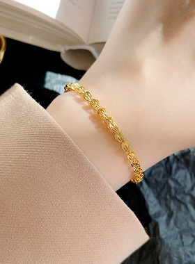 18k波光粼粼凤尾手链钛钢国潮