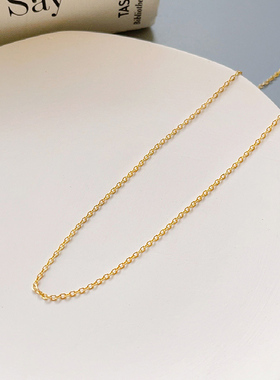 钛钢镀18K金素链不易褪色金色