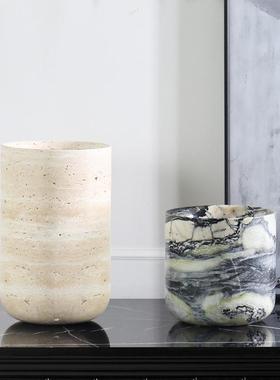 大理石插花仿真客厅高级感花瓶