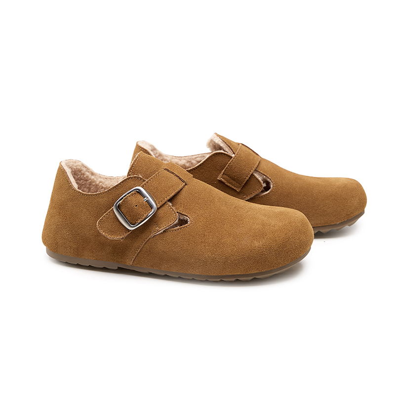 【王小毒】森林密语●3cm增高~复古毛毛勃肯鞋女秋冬圆头加绒棉鞋 - 图3