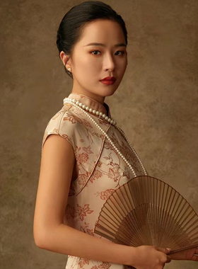 双层珍珠项链配旗袍配饰品多层颈链女士配裙子锁骨链子中长款253