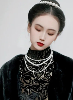 2025新款三层珍珠项链