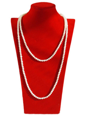 配旗袍珍珠项链多层叠戴毛衣链