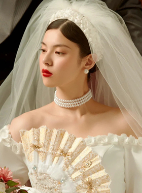 三层珍珠项链女款时尚毛衣链子