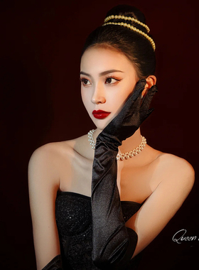 仿珍珠锁骨链毛衣链链