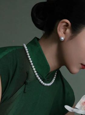仿珍珠项链配旗袍项链复古风颈链经典款锁骨链女毛衣链choker744