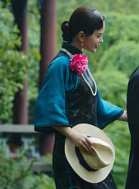 搭配旗袍珍珠项链夏季多层叠戴毛衣链子中长款锁骨女士项饰品046