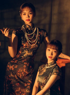 仿珍珠颈链配旗袍项链中长款毛衣链子女士多层叠戴百搭锁骨链538