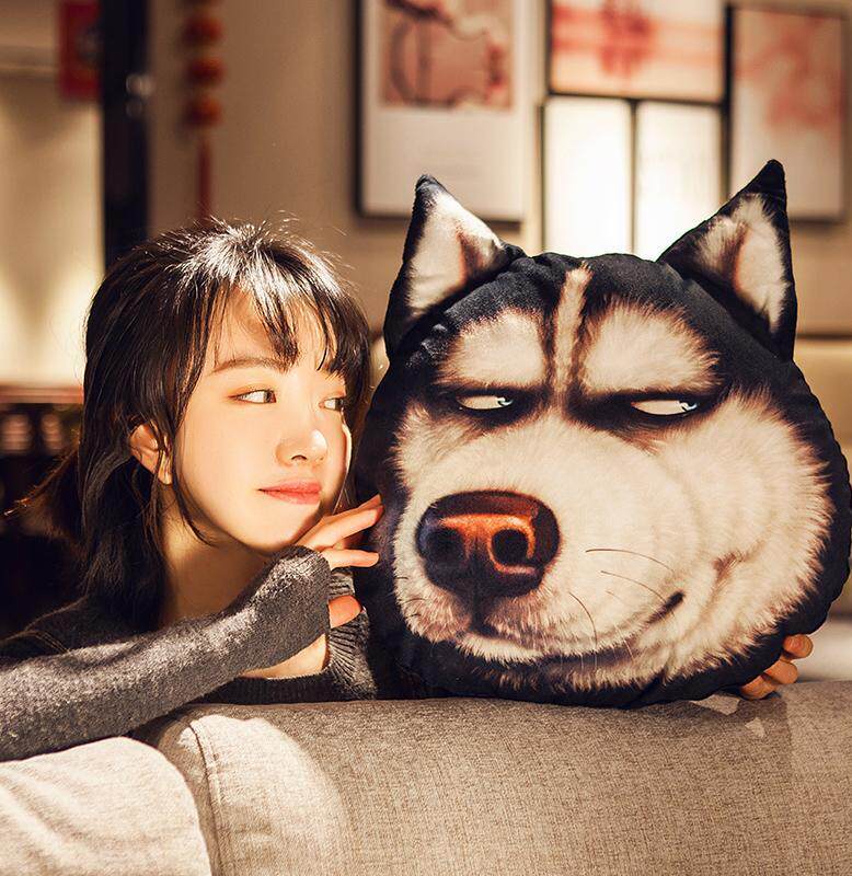 沙发恶搞沙雕哈士奇午睡枕搞怪送哥们的生日礼物男生兄弟可爱男友