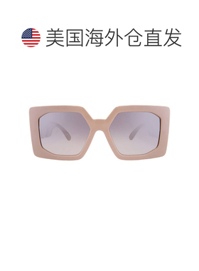 自营Versace Brown Gradient Grey Mirror Silver Square Ladies
