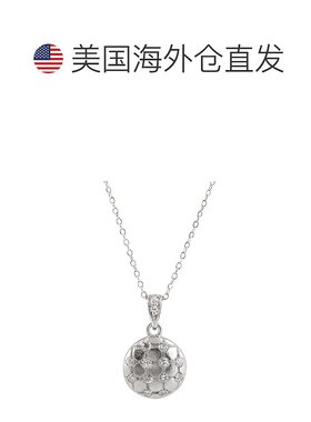 自营 genevive925 纯银立方氧化锆球吊坠 - 白色 美国奥莱直发