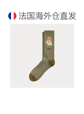 自营欧洲直邮Ralph Lauren拉夫劳伦 男士棉混纺运动袜袜子橄榄色