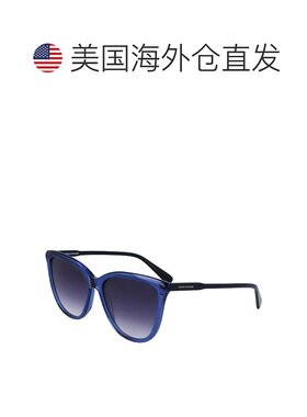 自营 Longchamp 女士 56 毫米蓝色太阳镜 LO718S-400 - 蓝色 美国