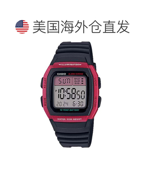自营Casio Men’s Black and Red Digital Sport Watch - W-96H-4