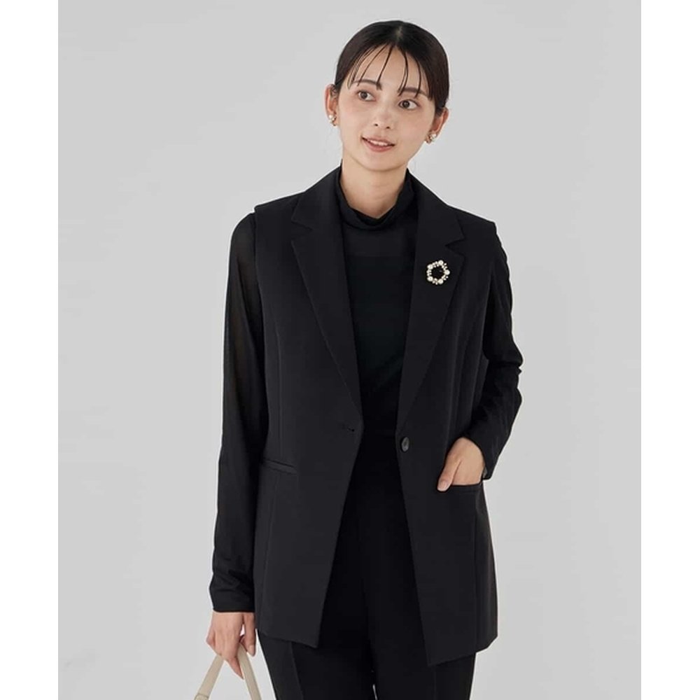 1h可退 日本直邮a.v.v 女装 双排扣修身显瘦背心 舒适弹力易打理,淘宝优惠券,粉丝福利购,淘宝优惠卷