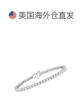自营 Ross-Simons 实验室培育钻石网球手链 925 纯银 - 8 英寸 美
