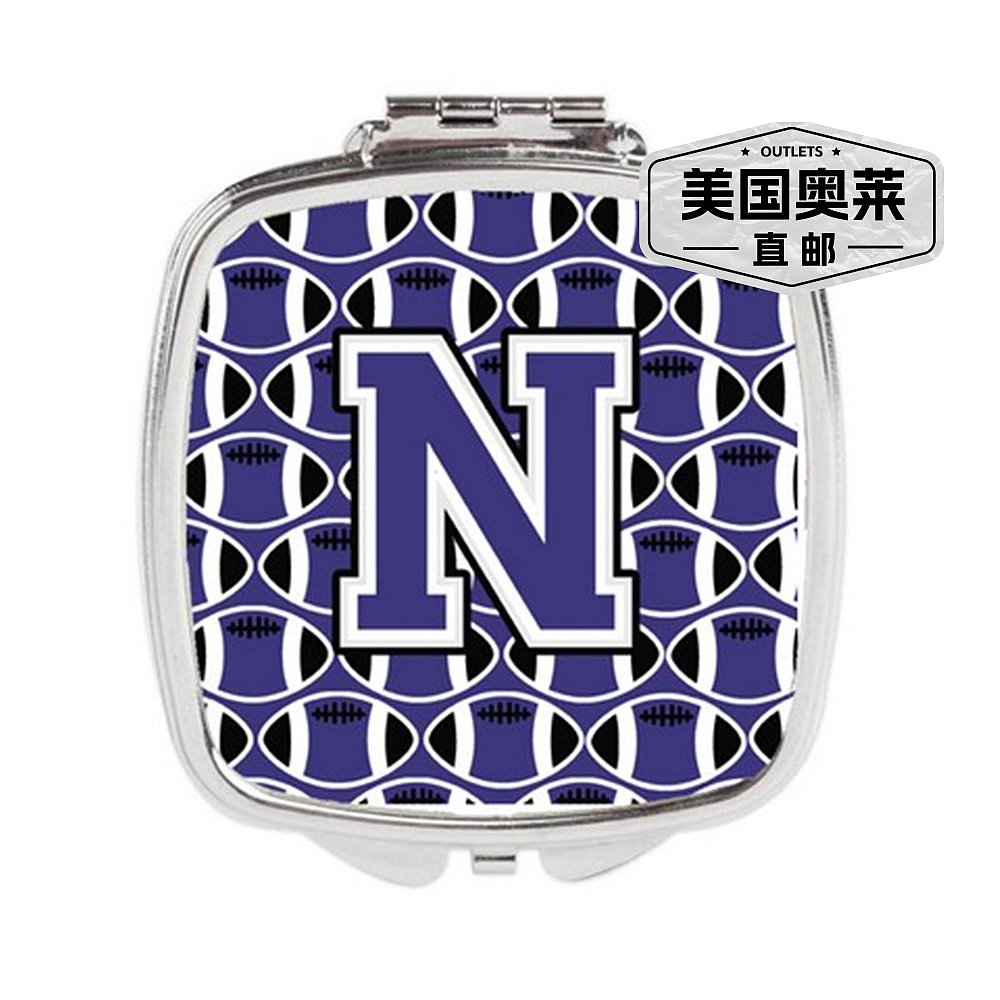 Carolines Treasures CJ1068-NSCM Letter N Football Purple & W - 图0