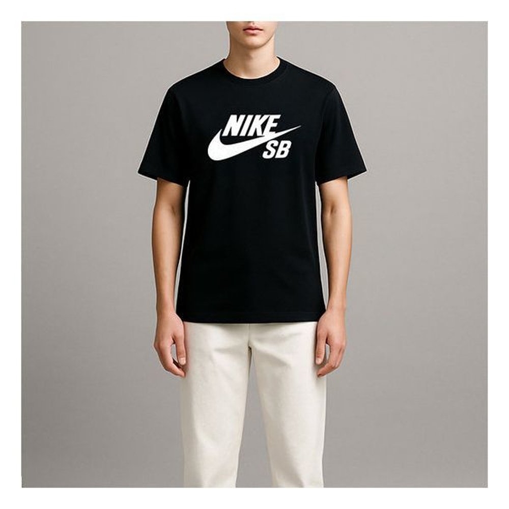 韩国直邮NIKE {仅限店内}NIKE SB 徽标短袖 T 恤 短袖 T 恤 黑色 - 图2