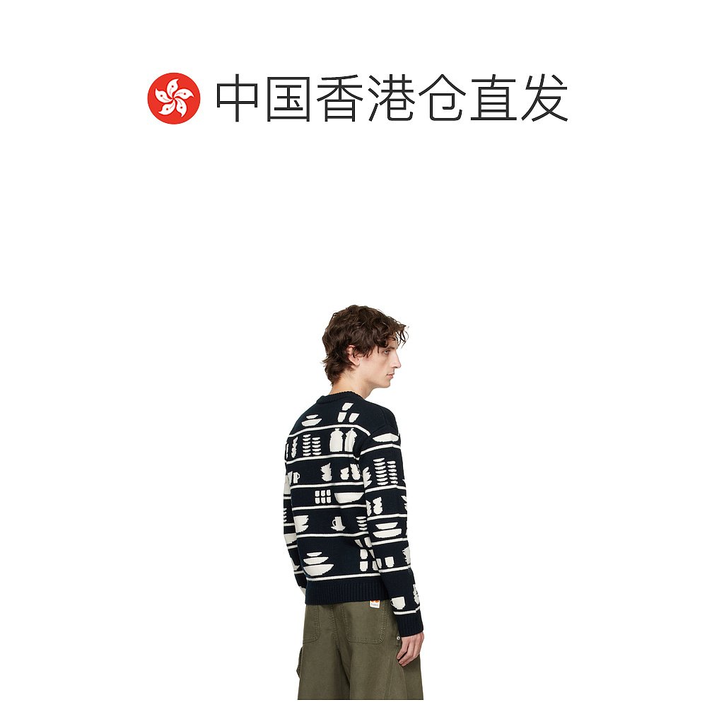 1h可退 香港直邮J.W. Anderson 男士 黑色 & 白色 Crockery Jacqu - 图1